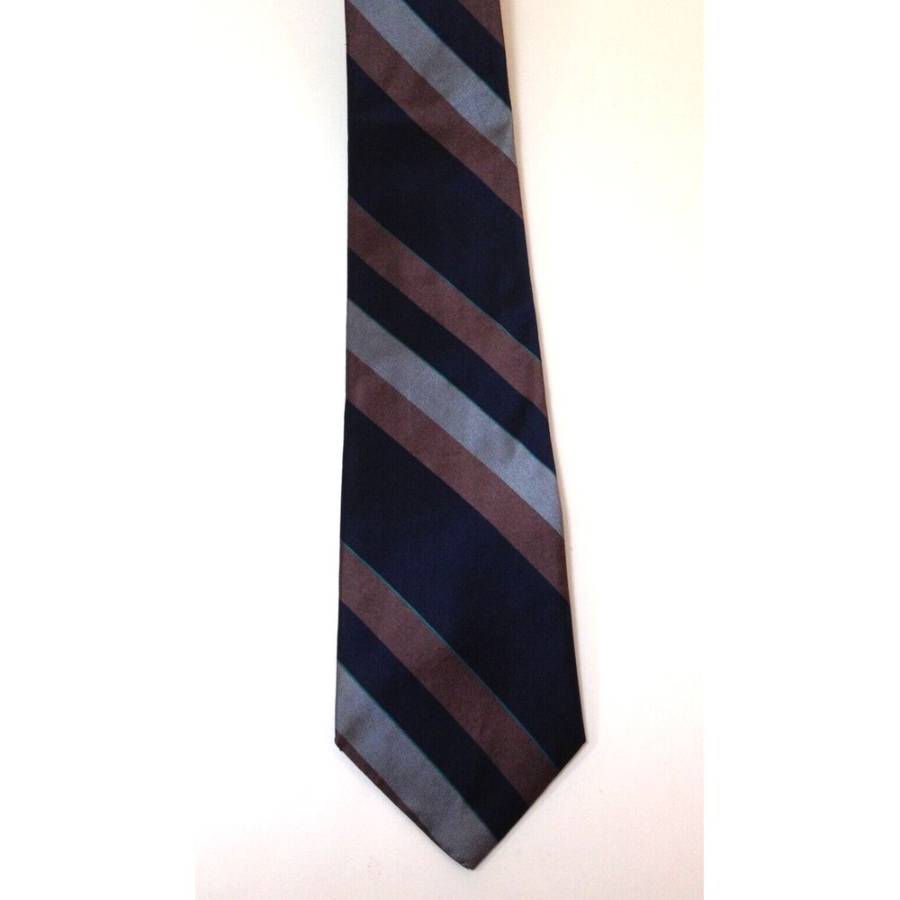 Vintage Calvin Klein Silk Fabric Imported form Italy Striped Tie 55" x 3"